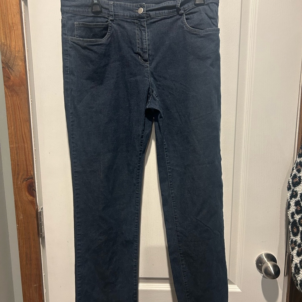 Eileen Fisher Dark Blue Straight Leg Jeans SKU 605